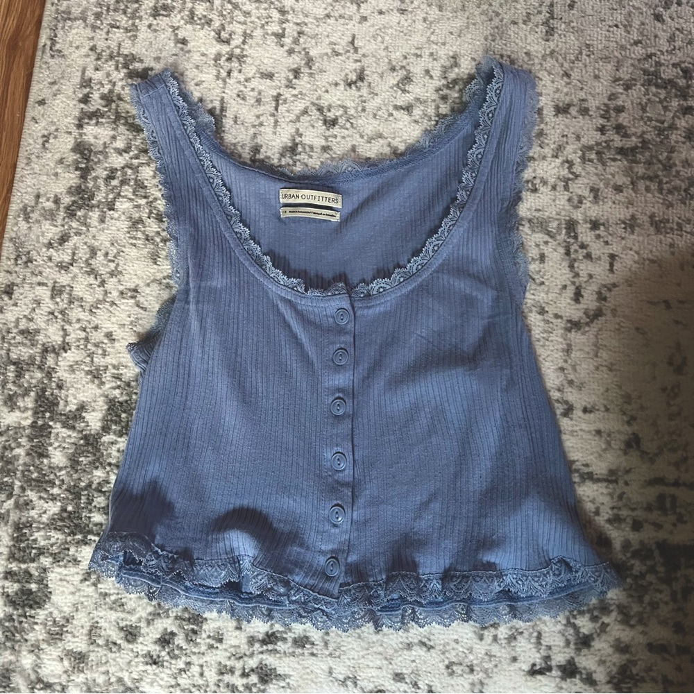 UO Brielle Button-Front Tank Top